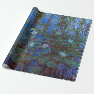 Papel De Presente Claude Monet - Lírios Azuis