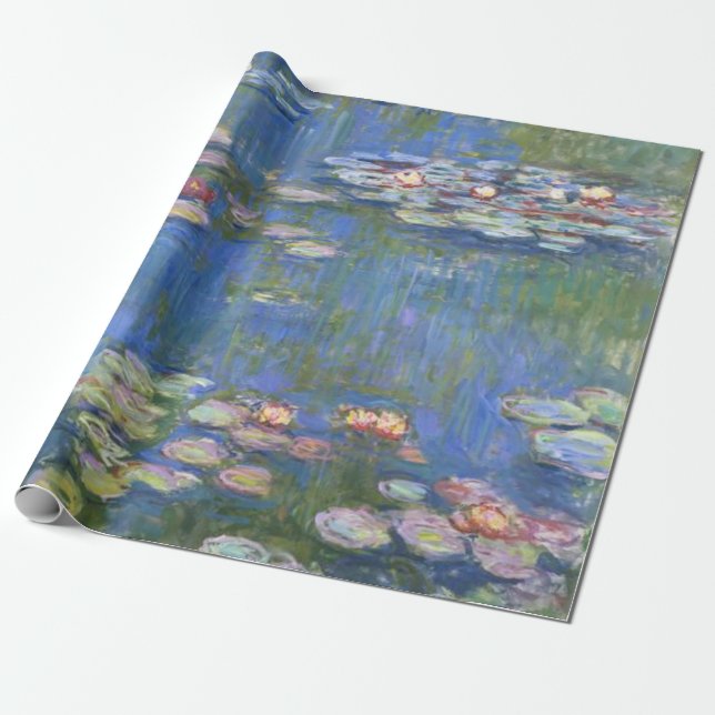 Papel De Presente Claude Monet // Lírios De Água (Desenrolado)