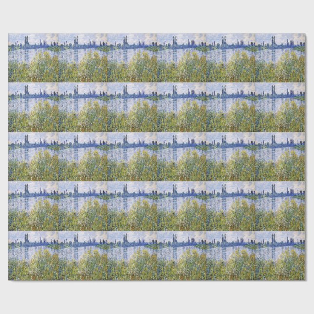 Papel De Presente Claude Monet. Margens do Sena, Vétheuil (Aberto)