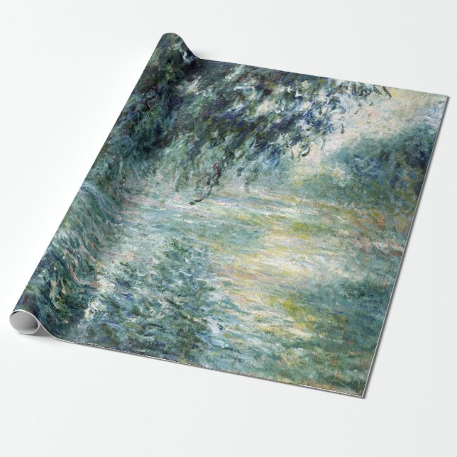 Papel De Presente Claude Monet Morning sobre o Sena (Desenrolado)