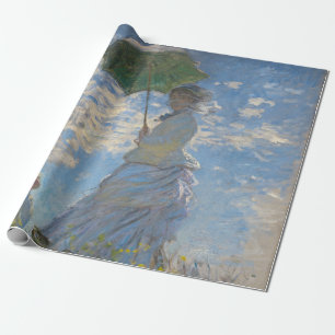 Papel De Presente Claude Monet Mulher com um Guarda-Sol Arte Refinad