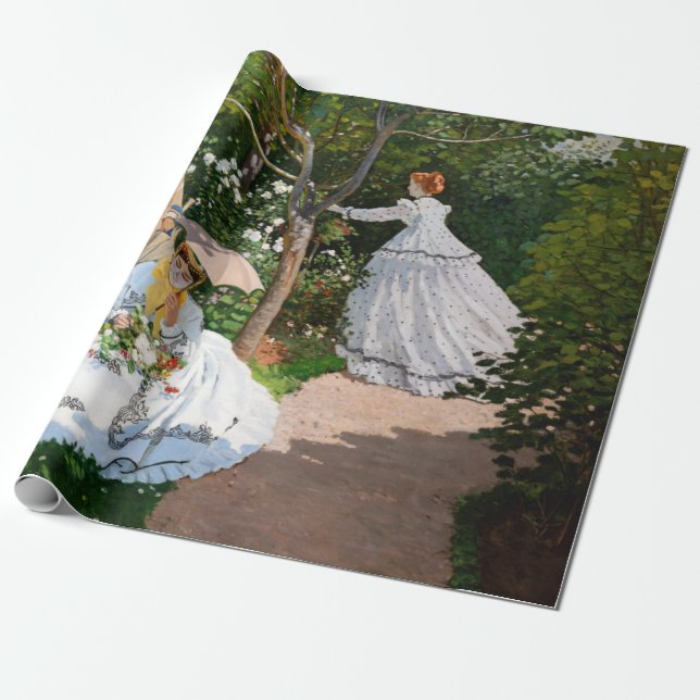 Papel De Presente Claude Monet - Mulheres no Jardim (Desenrolado)