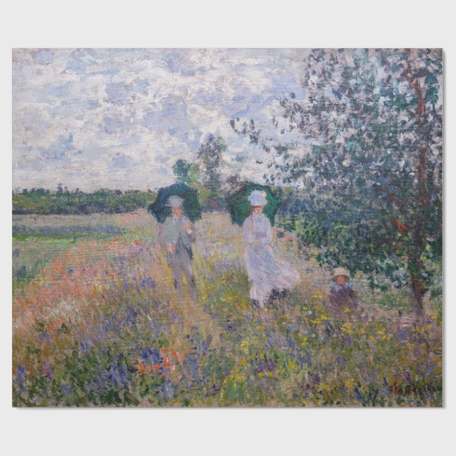 Papel De Presente Claude Monet - Promenade perto do Argenteuil (Aberto)