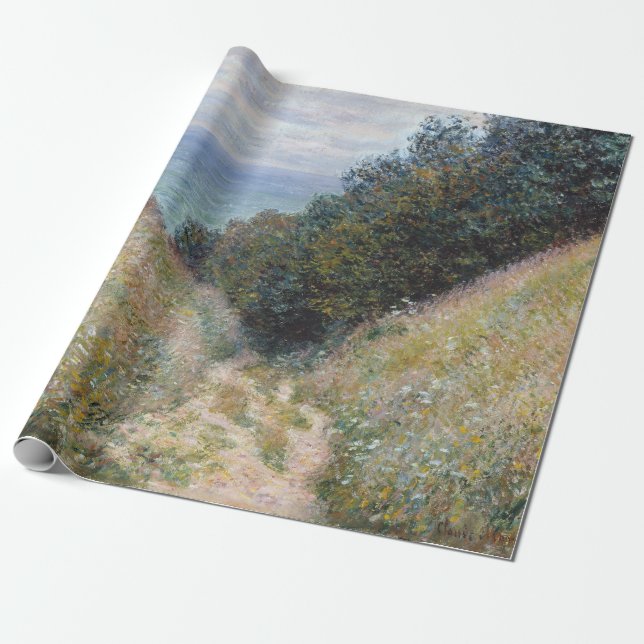 Papel De Presente Claude Monet Road em La Cavée, Pourville (Desenrolado)