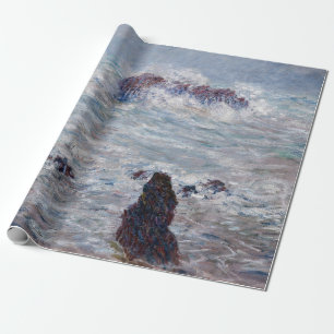Papel De Presente Claude Monet - Tempestade na costa de Belle-Ile