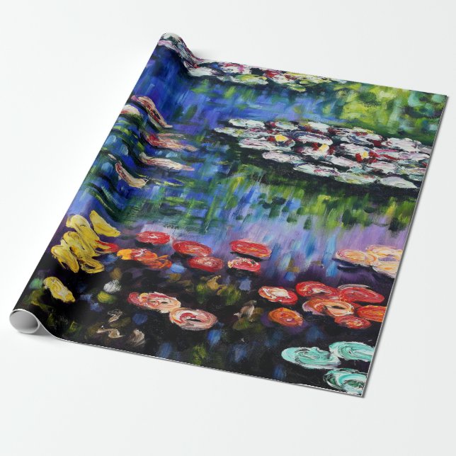 Papel De Presente Claude Monet Water Lily 1916 Fine Art (Desenrolado)