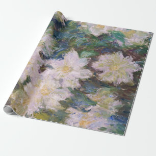 Papel De Presente Claude Monet - White Clematis