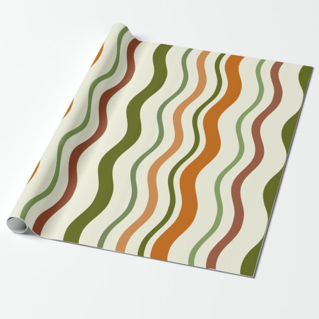 Papel De Presente Clay Algae Waves (Desenrolado)