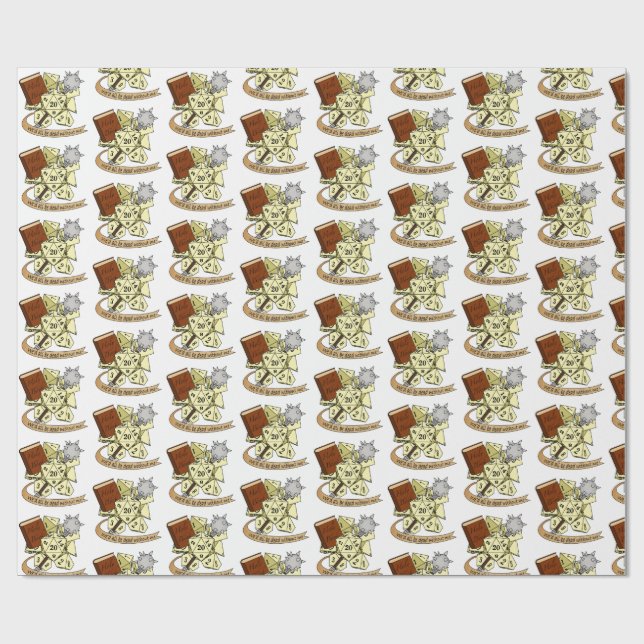 Papel De Presente Cleric Dice Design (Aberto)
