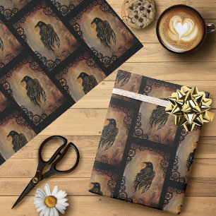 Papel De Presente Clockwork Raven