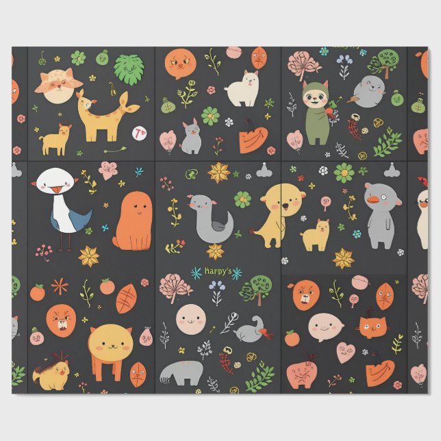 Papel De Presente Close-Up Portrait of a Sweet-Faced Dog (Aberto)