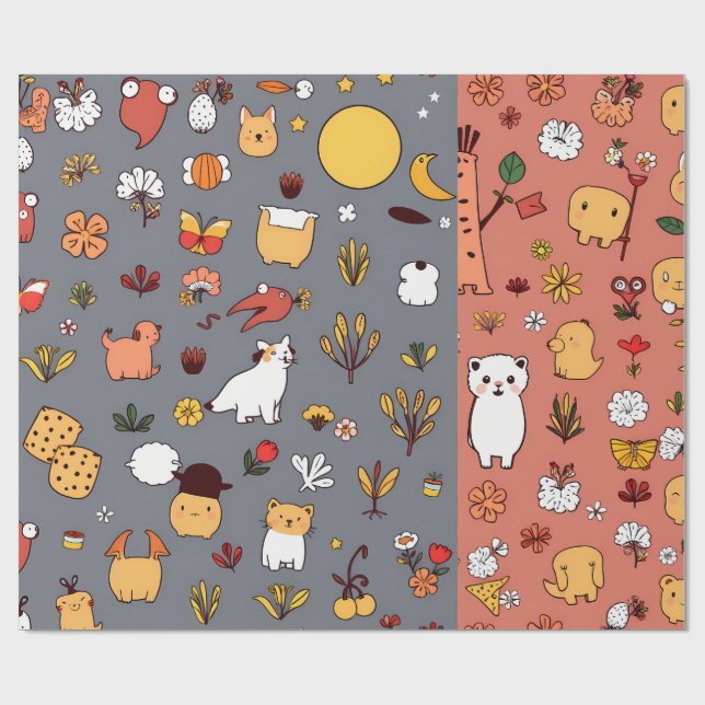 Papel De Presente Close-Up Portrait of a Sweet-Faced Dog (Aberto)