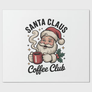 Papel De Presente Clube de Café Papai Noel Cafeína Natal