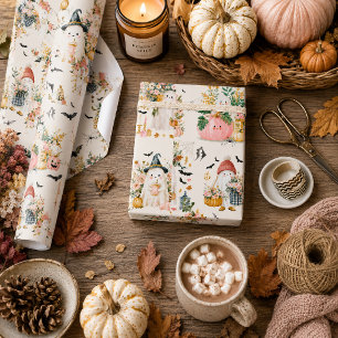 Papel De Presente Clube Social de Outubro Fantasma Halloween