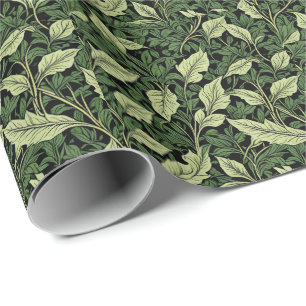 Papel De Presente Cluster de Vinhas em Sombras de Verde