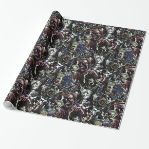Papel De Presente Cluster Zombie