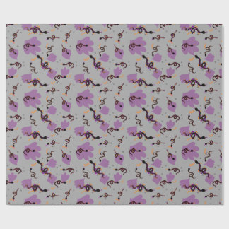 Papel De Presente cobras de Halloween_cinza