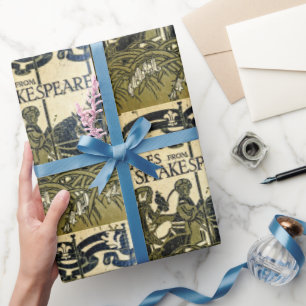 Papel De Presente Cobrir do Livro de Art Nouveau Shakespeare