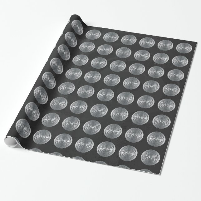 Papel De Presente Cobrir Manhole NYC (Desenrolado)