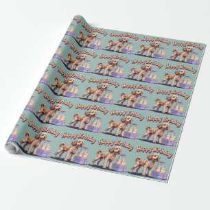 Papel De Presente Cockapoo Cão Colorido