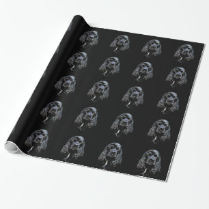 Papel De Presente Cocker spaniel preto