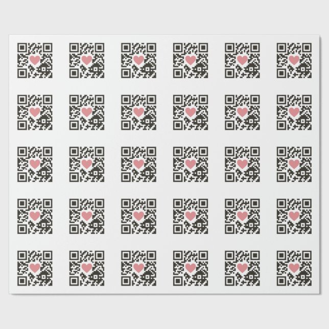 Papel De Presente Código de Amor QR (Barra)