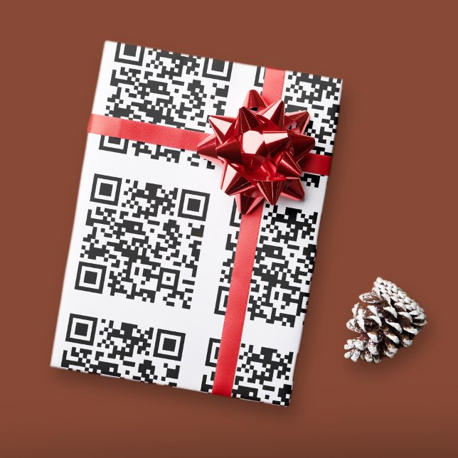 Papel De Presente Código QR criado instantaneamente (inserindo sua U (Criador carregado)