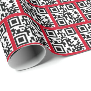 Papel De Presente Código QR de feriados felizes