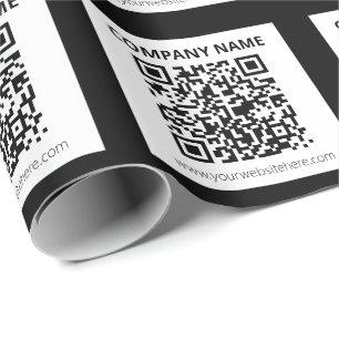 Papel De Presente Código QR editável e design simples personalizável
