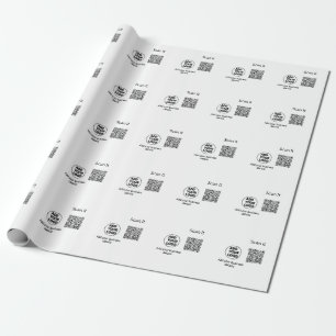 Papel De Presente Código QR minimal simples adicionar logotipo escan