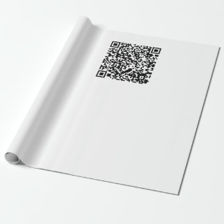 Papel De Presente Código QR Personalizável Preto e Branco Abstrato G