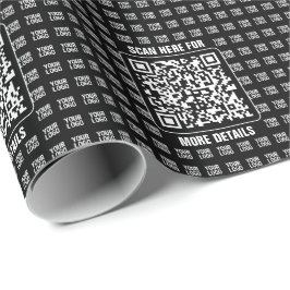 Papel De Presente Código QR promocional (editável) mais padrão de lo