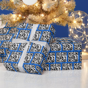 Papel De Presente Códigos QR de Boas Festas