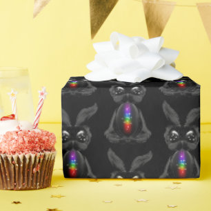 Papel De Presente Coelhinho Bonito com Alma Arco-Íris Chakra