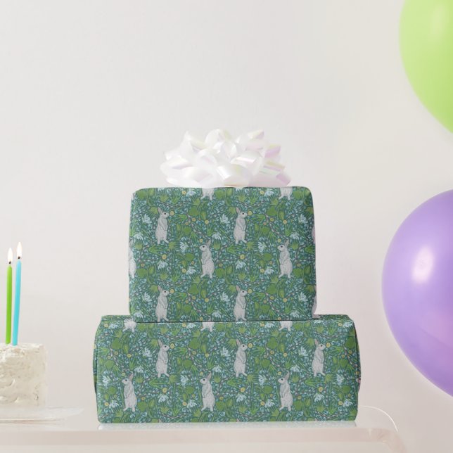 Papel De Presente Coelhinho Branco da Páscoa dia de as mães (Presentes para festas)