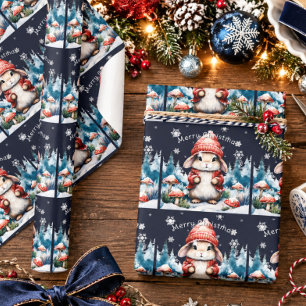 Papel De Presente Coelhinho de Natal Caprichoso