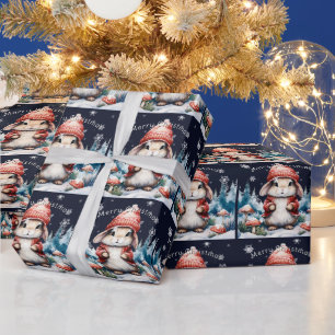 Papel De Presente Coelhinho de Natal Whimsso
