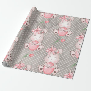 Papel De Presente Coelhinho de Páscoa fofo