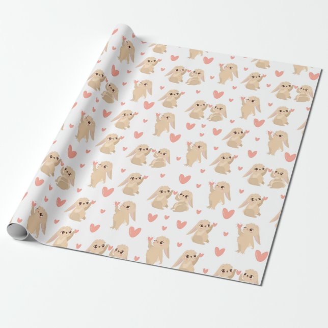 Papel De Presente Coelhinhos Bonitos (Desenrolado)