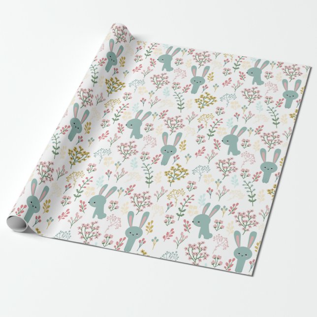 Papel De Presente Coelhinhos Bonitos (Desenrolado)