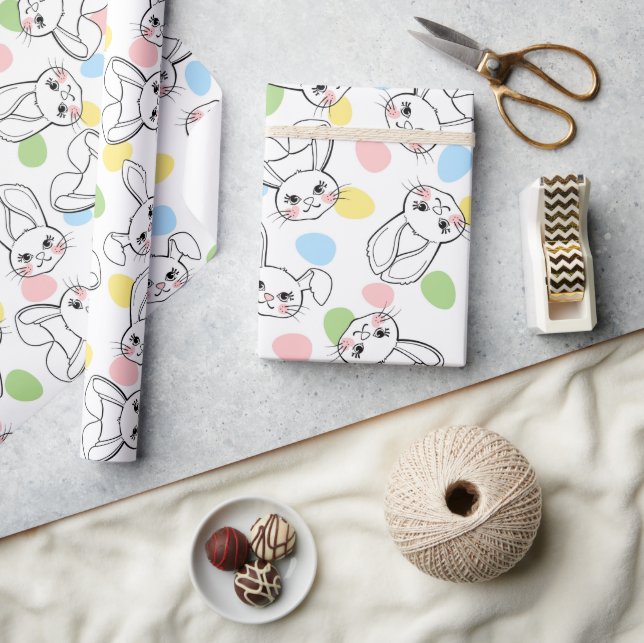 Papel De Presente Coelhinhos da Páscoa (Artesanato)