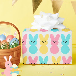 Papel De Presente Coelhinhos de Páscoa Bonitos Amarelos Coloridos Co