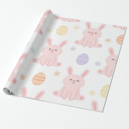 Papel De Presente Coelhinhos de Páscoa e Ovos de Páscoa