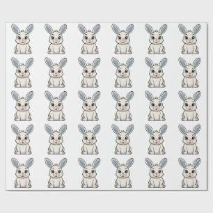 Papel De Presente Coelho Branco
