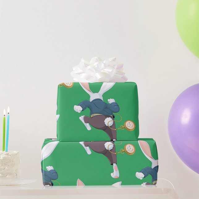 Papel De Presente Coelho Branco Fugindo (Criador carregado)