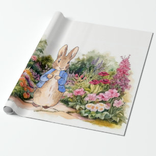 Papel De Presente Coelho clássico com jaqueta azul