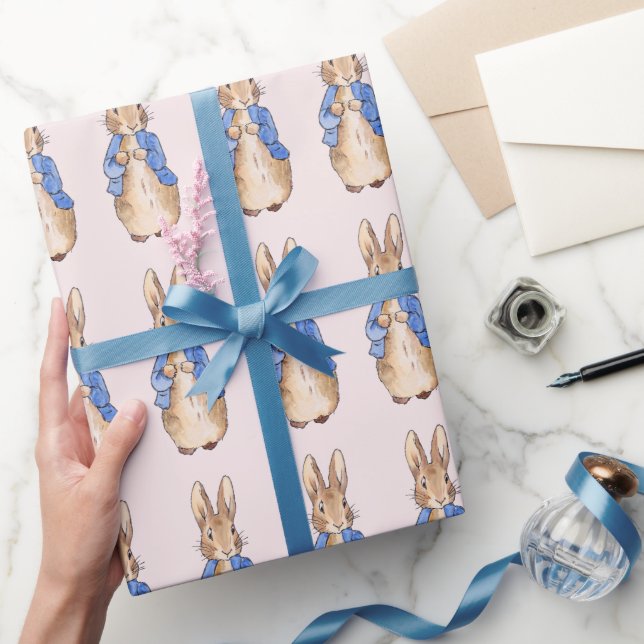 Papel De Presente Coelho clássico de jaqueta azul (Presentear)
