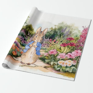 Papel De Presente Coelho clássico de jaqueta azul