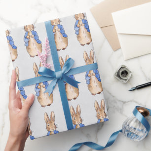 Papel De Presente Coelho clássico de jaqueta azul
