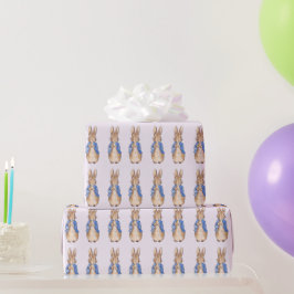 Papel De Presente Coelho clássico em jaqueta azul